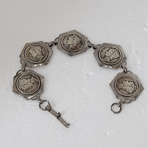 1939-1945 Mercury Dime bracelet - Picture 1 of 10